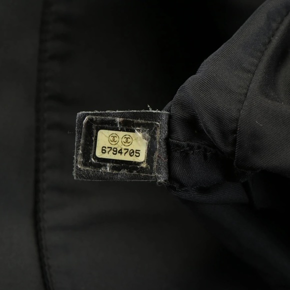 Chanel Logo Black Nylon & Leather Travel Ligne Document or Laptop Bag - Picture 3 of 7